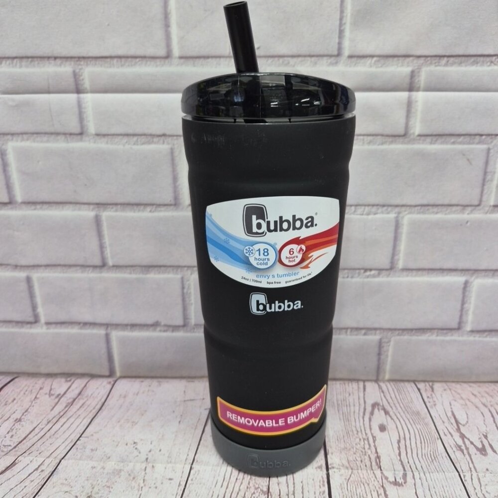 Bubba Envy S Vacuum Insulated Stainless Steel Tumbler‎ 24Oz Portable Cup, Black